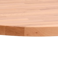 Piano per Tavolo Ø80x2,5 cm Rotondo in Legno Massello di Faggio 355939