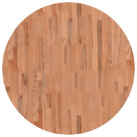 Piano per Tavolo Ø90x2,5 cm Rotondo in Legno Massello di Faggio 355940