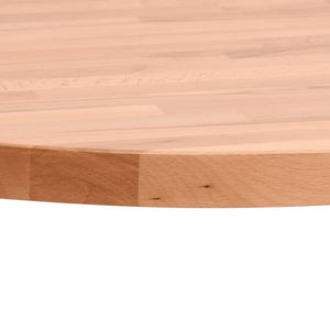 Piano per Tavolo Ø90x2,5 cm Rotondo in Legno Massello di Faggio 355940
