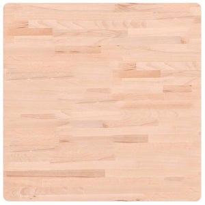 Piano per Tavolo 70x70x2,5 cm Quadrato Legno Massello di Faggio 355957