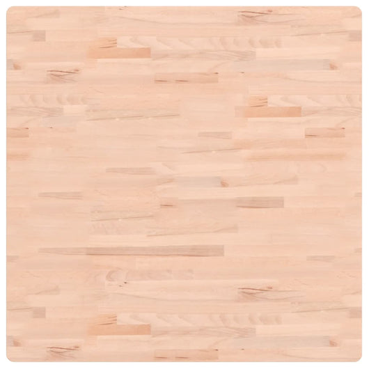 Piano per Tavolo 90x90x2,5 cm Quadrato Legno Massello di Faggio 355959