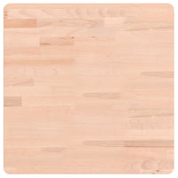 Piano per Tavolo 50x50x4 cm Quadrato Legno Massello di Faggio 355961