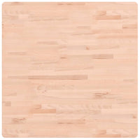 Piano per Tavolo 80x80x4 cm Quadrato Legno Massello di Faggio 355964