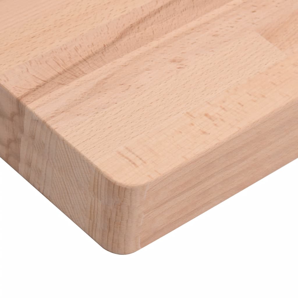 Piano per Tavolo 80x80x4 cm Quadrato Legno Massello di Faggio 355964
