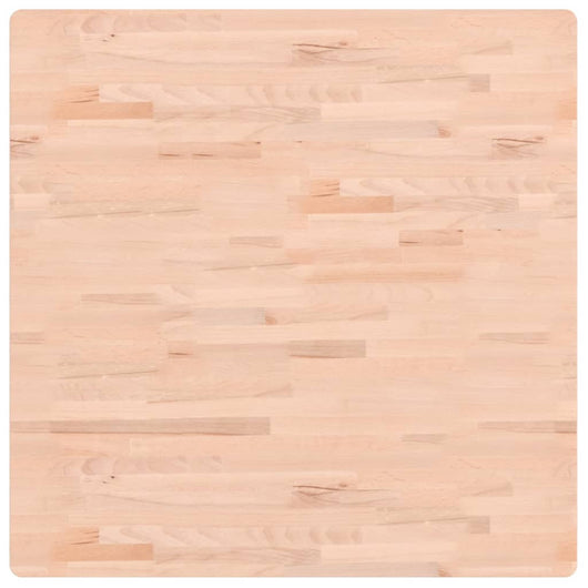 vidaXL Piano per Tavolo 90x90x4 cm Quadrato Legno Massello di Faggio