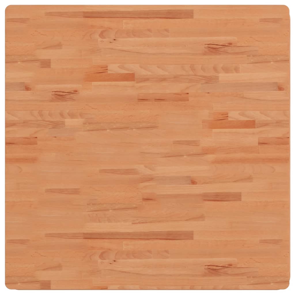 Piano per Tavolo 90x90x1,5 cm Quadrato Legno Massello di Faggio 355971
