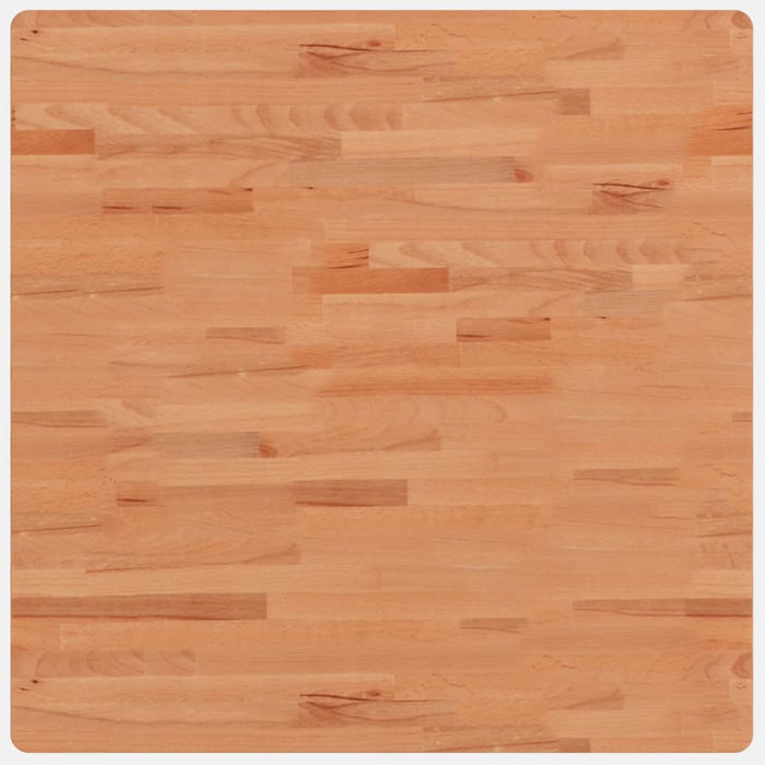 Piano per Tavolo 80x80x2,5 cm Quadrato Legno Massello di Faggio