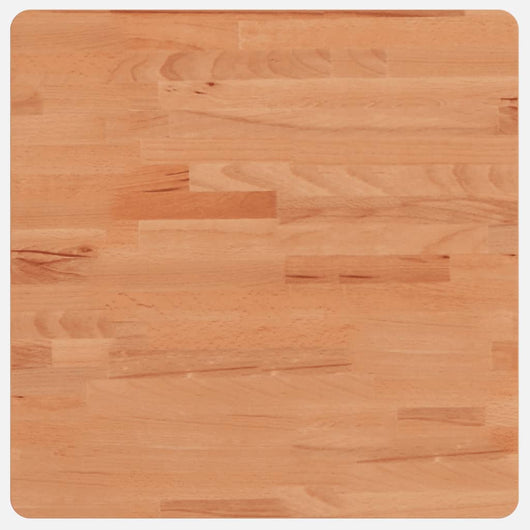 vidaXL Piano per Tavolo 50x50x4 cm Quadrato Legno Massello di Faggio