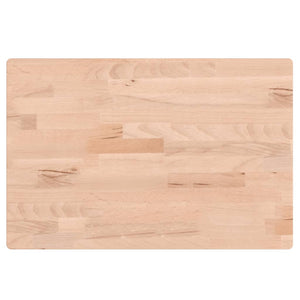 vidaXL Piano Bagno 60x40x1,5 cm Legno Massello di Faggio