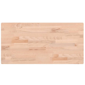 Piano Bagno 80x40x2,5 cm Legno Massello di Faggio 355988