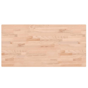 Piano Bagno 100x50x2,5 cm in Legno Massello di Faggio 355989