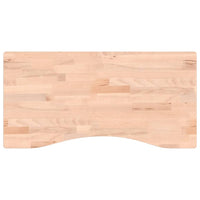 Piano per Scrivania 80x(36-40)x1,5 cm Legno Massello di Faggio 356033