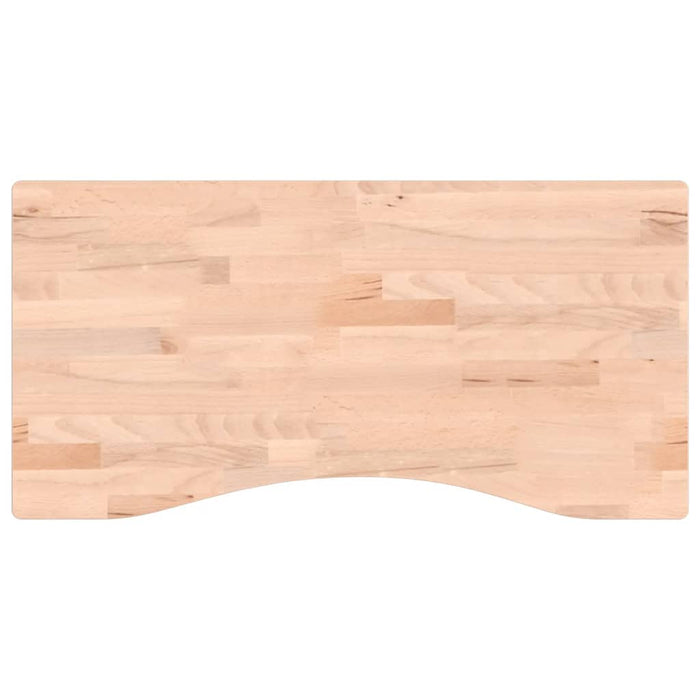 Piano per Scrivania 80x(36-40)x1,5 cm Legno Massello di Faggio 356033
