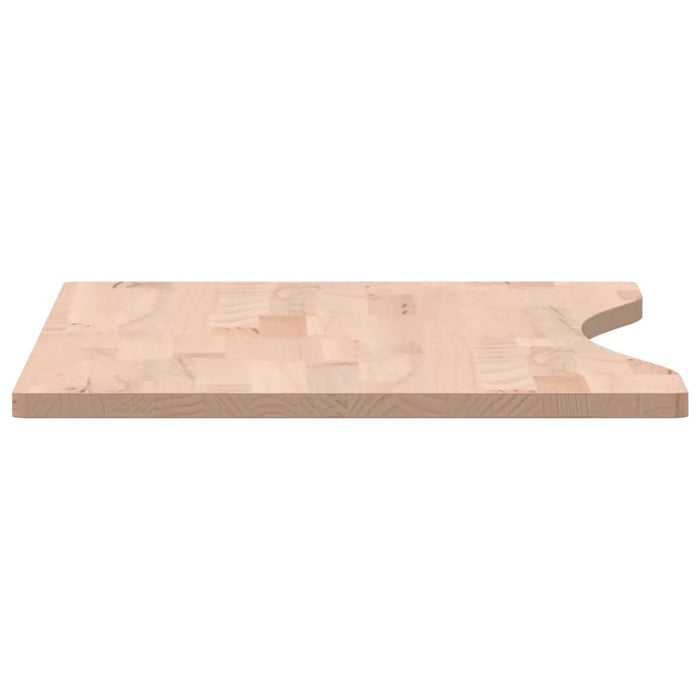 Piano per Scrivania 80x(36-40)x1,5 cm Legno Massello di Faggio 356033
