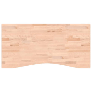 Piano per Scrivania 100x(45-50)x1,5 cm Legno Massello di Faggiocod mxl 107823