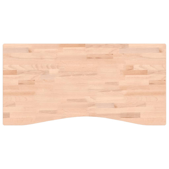Piano per Scrivania 100x(45-50)x1,5 cm Legno Massello di Faggiocod mxl 107823
