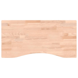Piano per Scrivania 80x(36-40)x2,5 cm Legno Massello di Faggiocod mxl 131803
