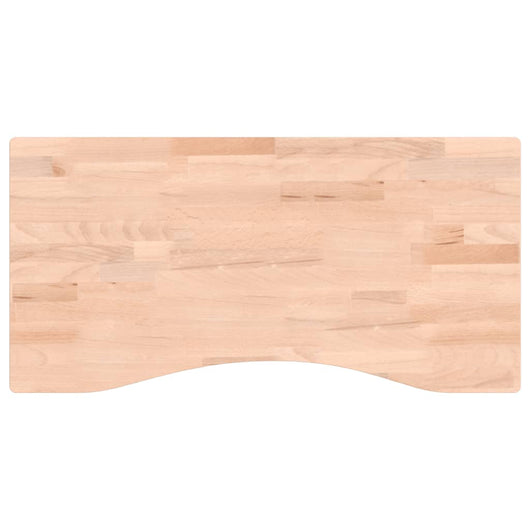 Piano per Scrivania 80x(36-40)x2,5 cm Legno Massello di Faggiocod mxl 131803