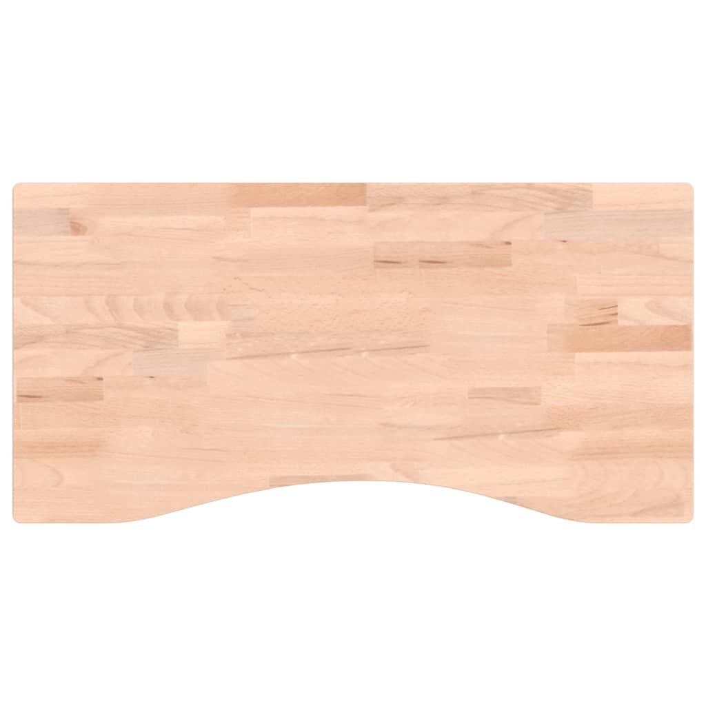 Piano per Scrivania 80x(36-40)x2,5 cm Legno Massello di Faggio 356038