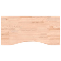 Piano per Scrivania 80x(36-40)x2,5 cm Legno Massello di Faggio 356038