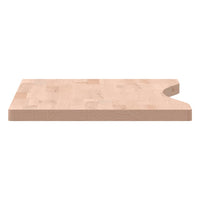 Piano per Scrivania 80x(36-40)x2,5 cm Legno Massello di Faggio 356038
