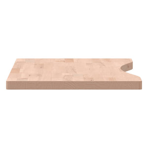 Piano per Scrivania 80x(36-40)x2,5 cm Legno Massello di Faggio 356038