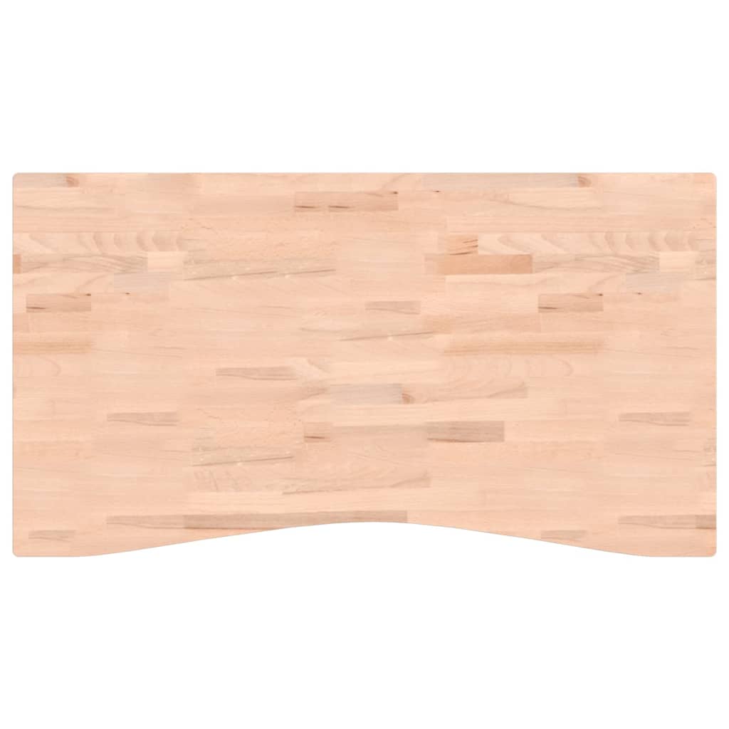 Piano per Scrivania 110x(55-60)x2,5 cm Legno Massello di Faggio 356042