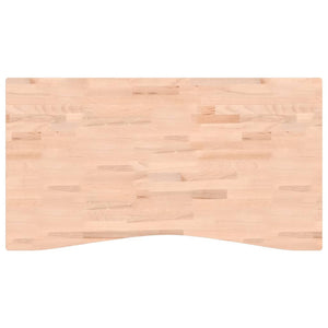 Piano per Scrivania 110x(55-60)x2,5 cm Legno Massello di Faggio 356042