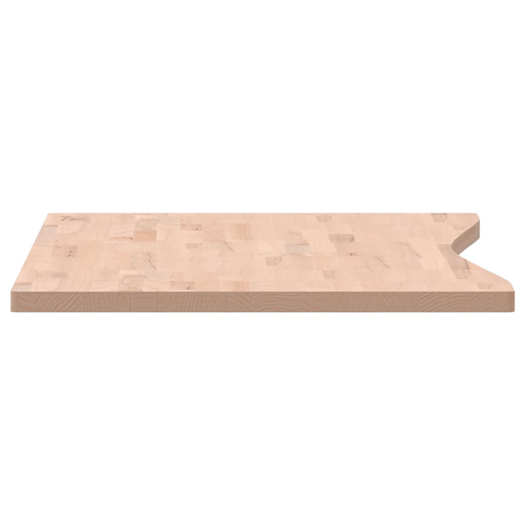 Piano per Scrivania 110x(55-60)x2,5 cm Legno Massello di Faggio 356042