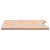 Piano per Scrivania 110x(55-60)x2,5 cm Legno Massello di Faggio 356042