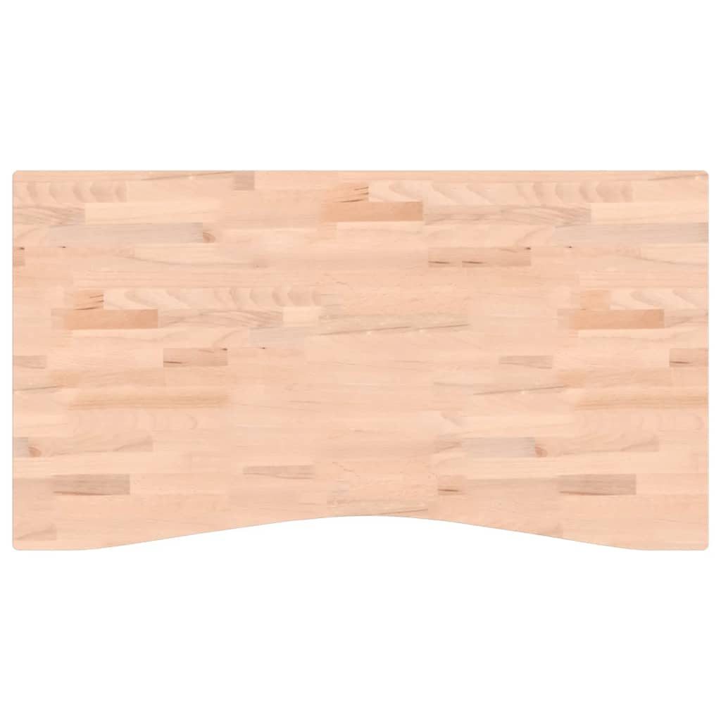 Piano per Scrivania 110x(55-60)x4 cm Legno Massello di Faggio 356047