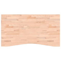 Piano per Scrivania 110x(55-60)x4 cm Legno Massello di Faggio 356047