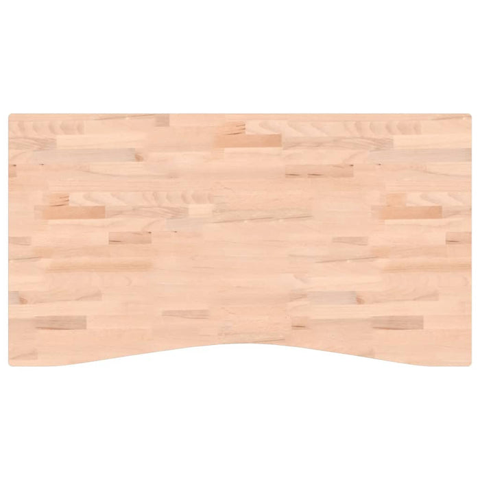 Piano per Scrivania 110x(55-60)x4 cm Legno Massello di Faggio 356047