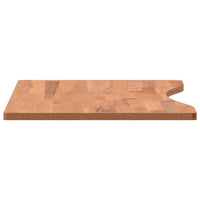 Piano per Scrivania 80x(36-40)x1,5 cm Legno Massello di Faggio 356048