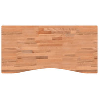 Piano per Scrivania 100x(45-50)x2,5 cm Legno Massello di Faggiocod mxl 83865