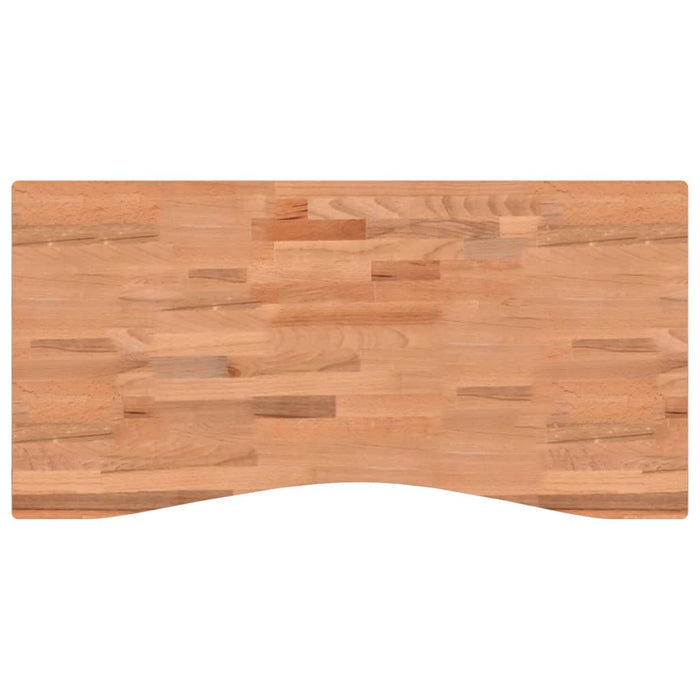 Piano per Scrivania 100x(45-50)x2,5 cm Legno Massello di Faggiocod mxl 83865