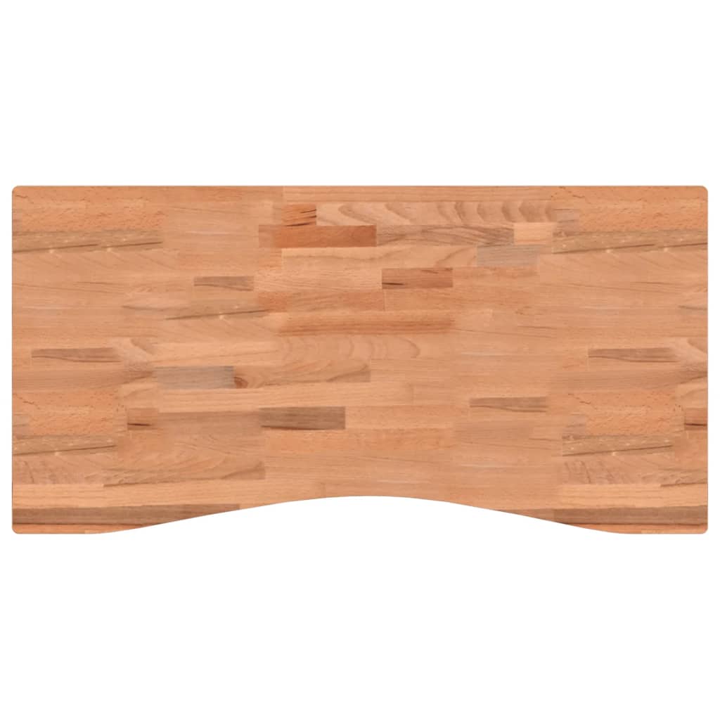 Piano per Scrivania 100x(45-50)x2,5 cm Legno Massello di Faggio 356054