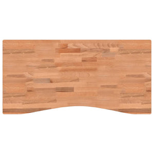 Piano per Scrivania 100x(45-50)x2,5 cm Legno Massello di Faggio 356054