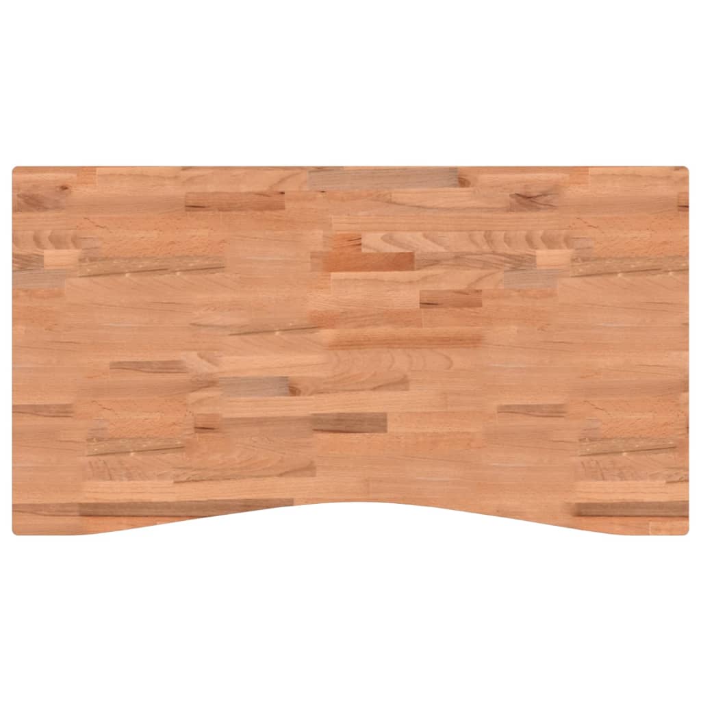 Piano per Scrivania 110x(55-60)x2,5 cm Legno Massello di Faggio 356057