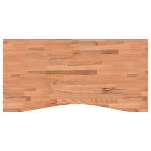 Piano per Scrivania 100x(45-50)x4 cm Legno Massello di Faggiocod mxl 131809