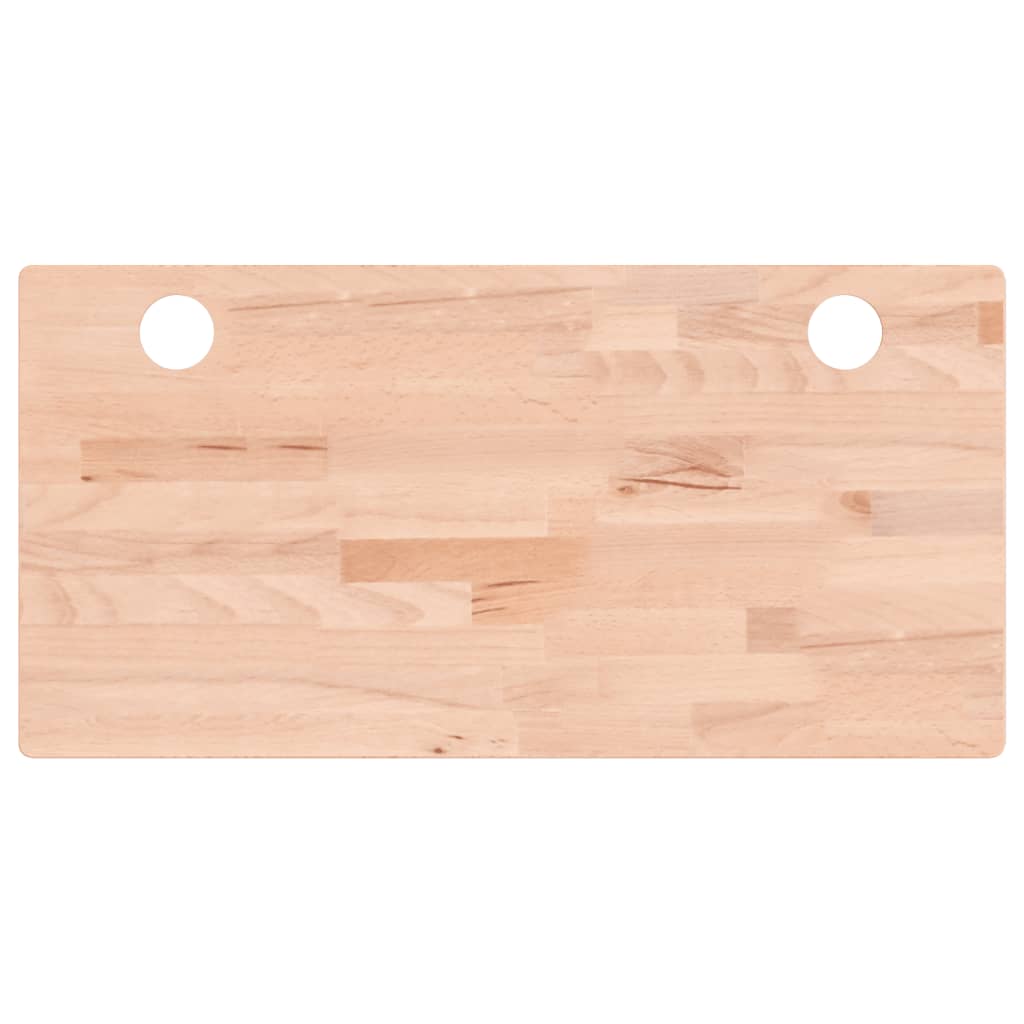 Piano Scrivania 80x40x4 cm in Legno Massello di Faggio 356073