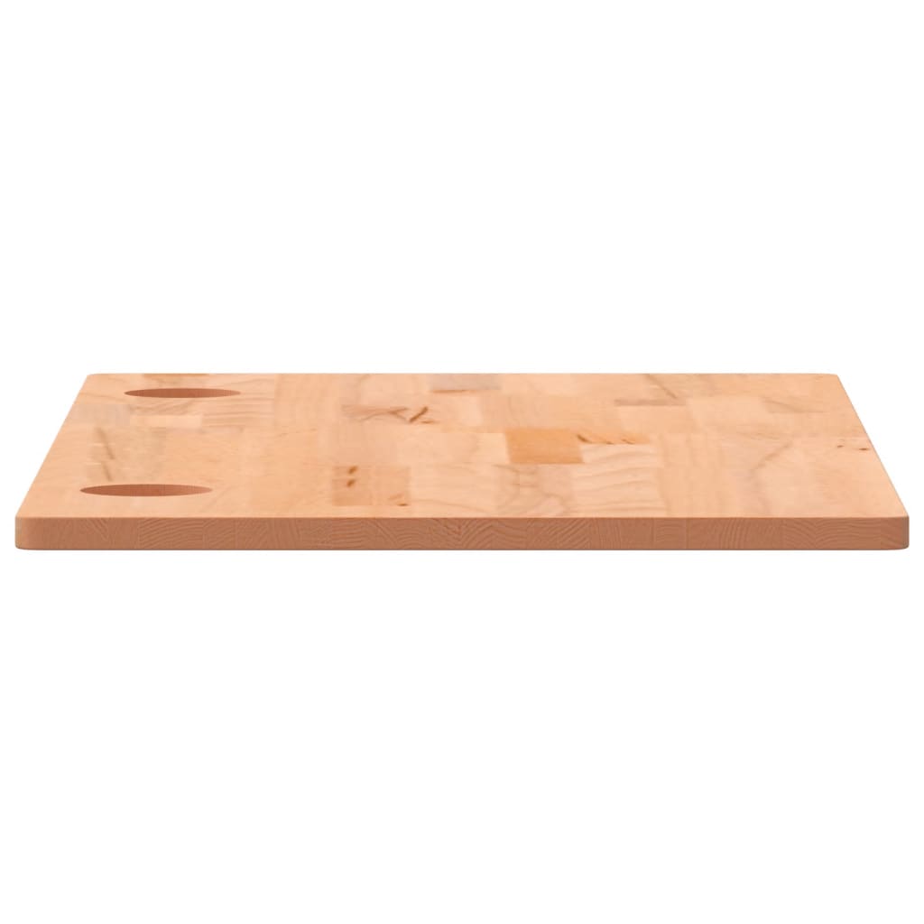 Piano per Scrivania 80x40x1,5 cm Legno Massello di Faggio 356078