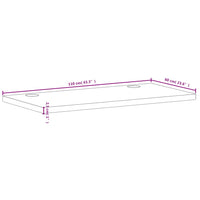 Piano Scrivania 110x60x2,5 cm in Legno Massello di Faggio 356087