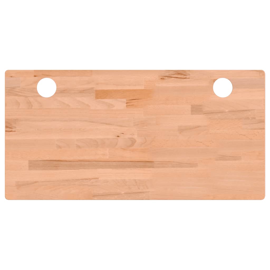 Piano Scrivania 100x50x4 cm in Legno Massello di Faggio 356089