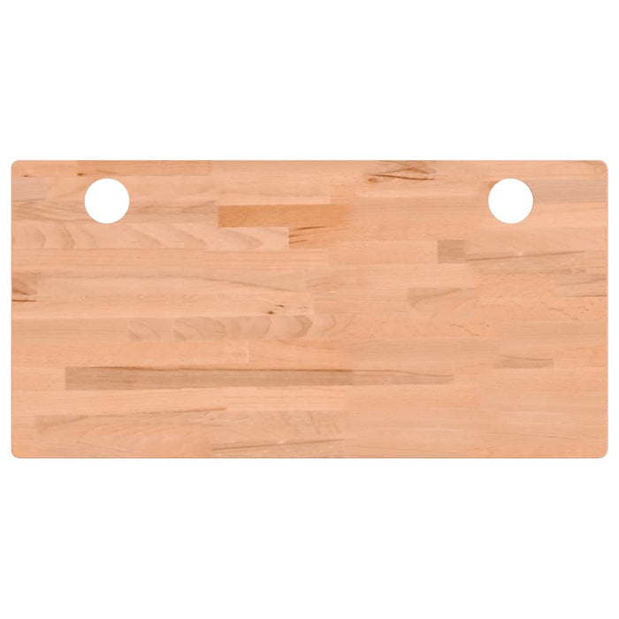 Piano Scrivania 100x50x4 cm in Legno Massello di Faggio 356089