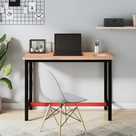 Piano Scrivania 115x55x2,5 cm in Legno Massello di Faggio 356094