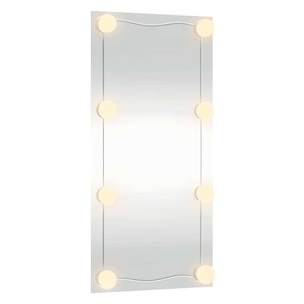 Specchio da Parete con Luci LED 30x60 cm Vetro Rettangolare