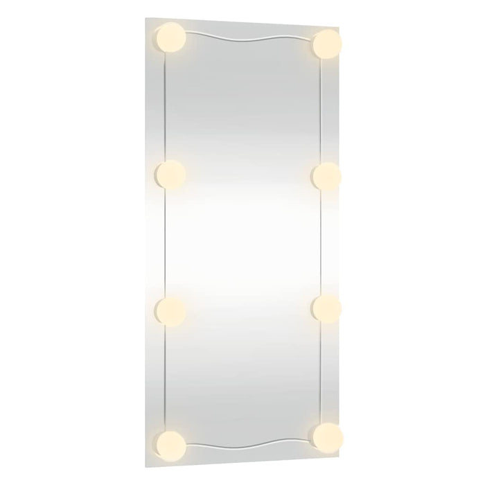 Specchio da Parete con Luci LED-Specchio a Muro-Specchio Decorativo 30x60 cm Vetro Rettangolare