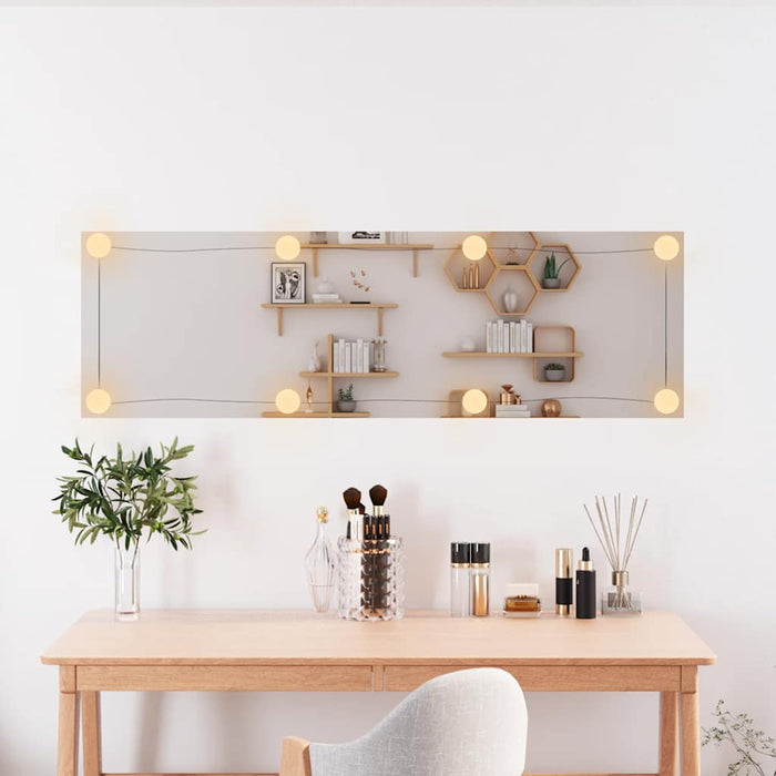 Specchio da Parete con Luci LED 30x100 cm Vetro Rettangolare 3189151