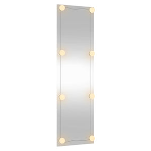 Specchio da Parete con Luci LED-Specchio a Muro-Specchio Decorativo 30x100 cm Vetro Rettangolare